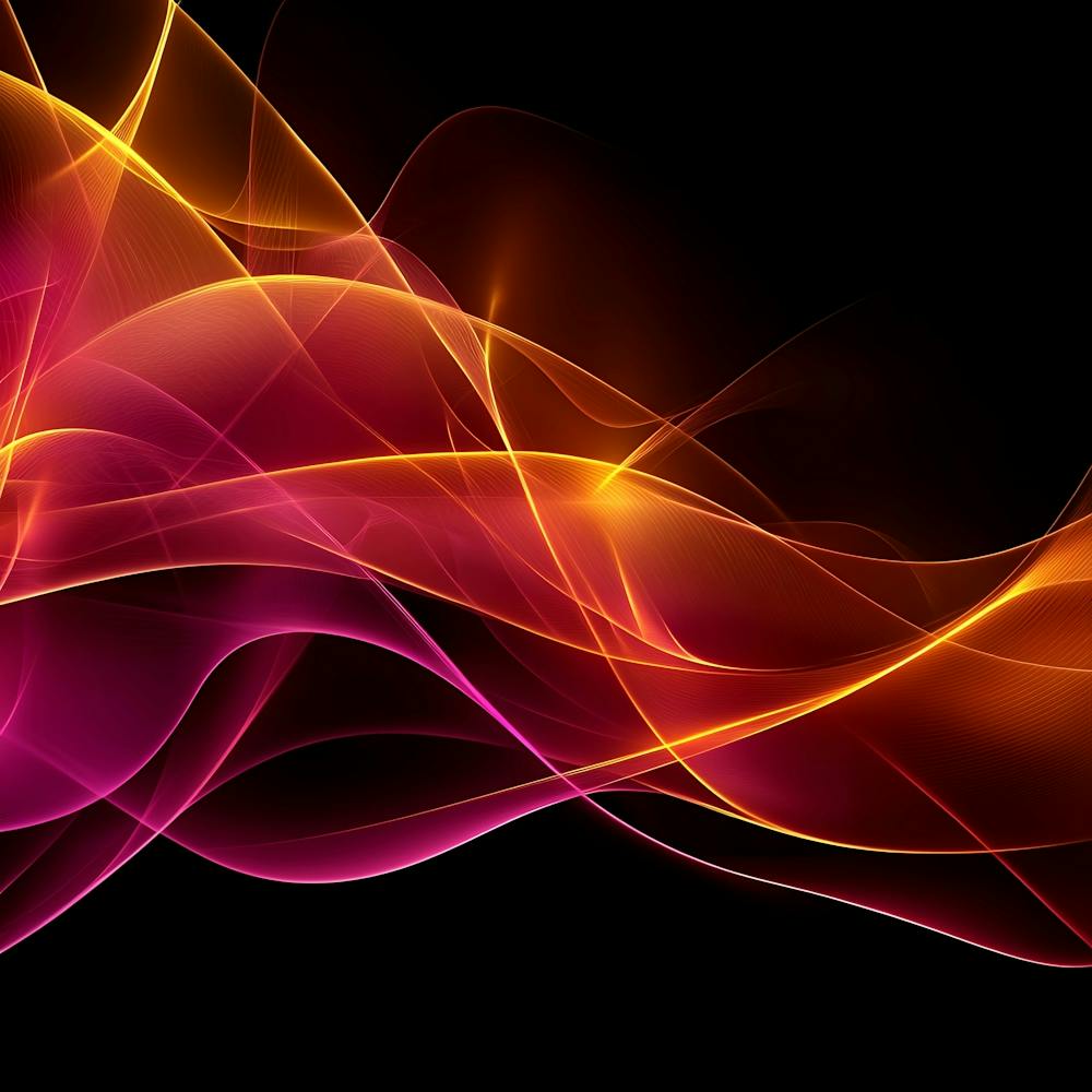 Abstract Flames On Black Background