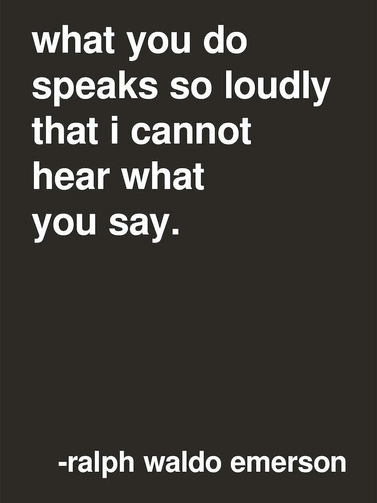 What You Do Emerson Quote In Black