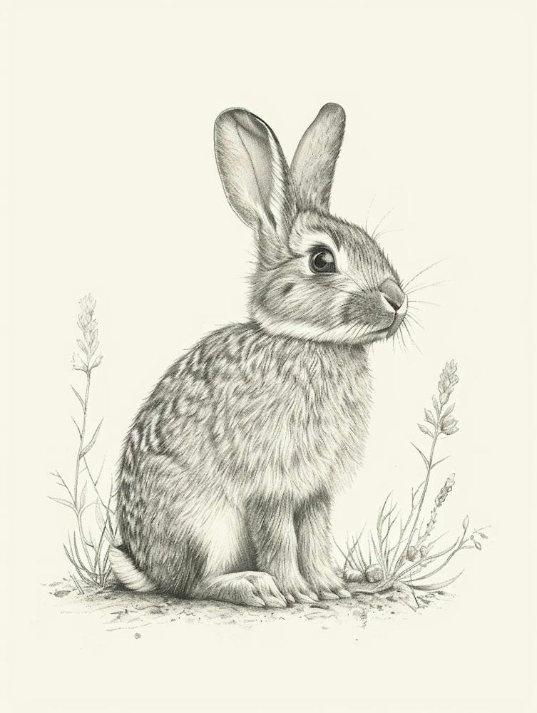 Britannia Petite Rabbit Drawing 3