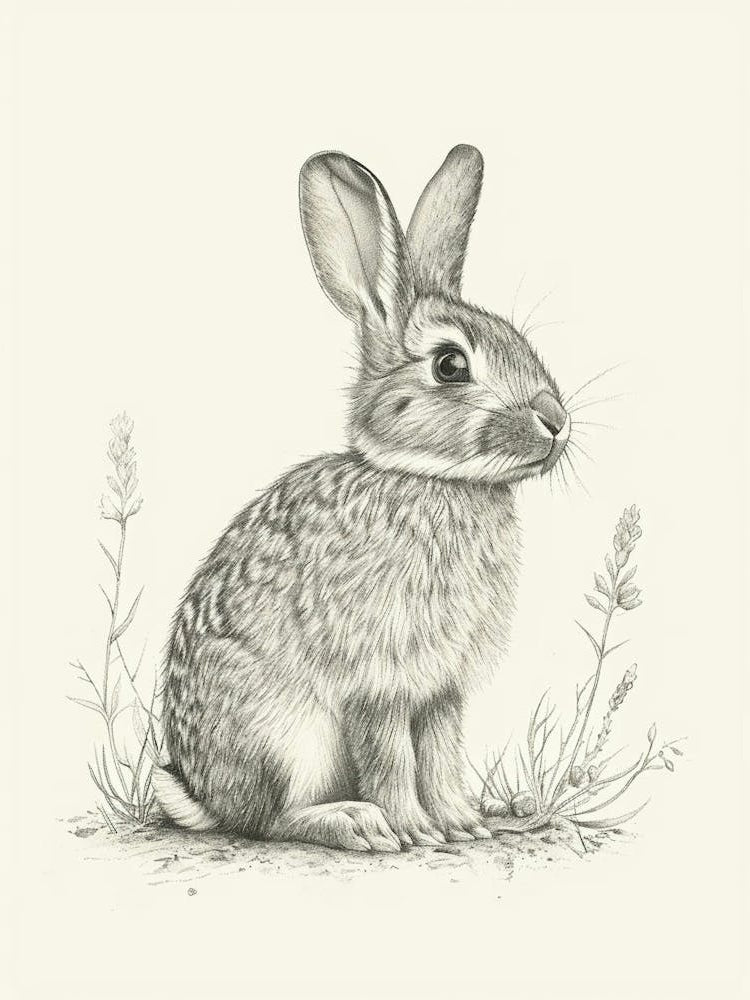 Britannia Petite Rabbit Drawing 3