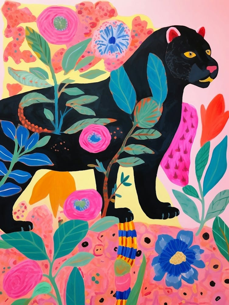 Maximalist Animal Painting Panther 8