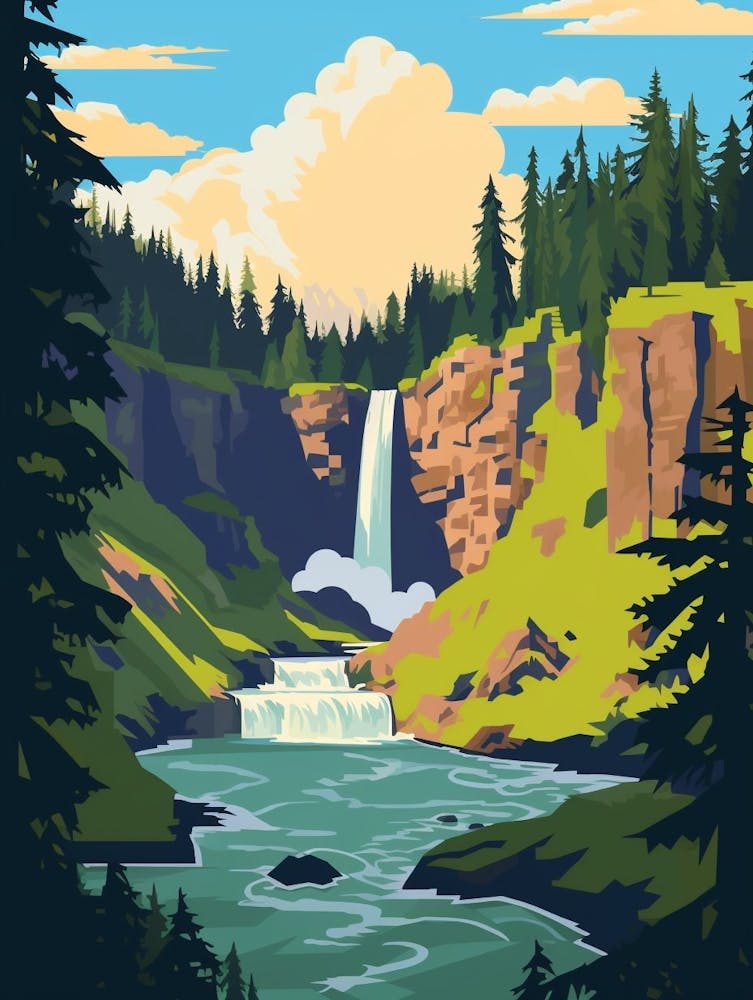 Snoqualmie Pass Retro Pop Art 15