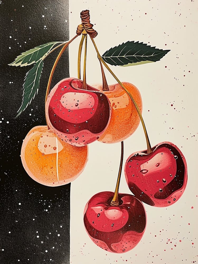Art Deco Abstract Cherries