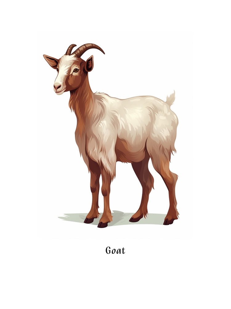 Goat Kids Animal Poster