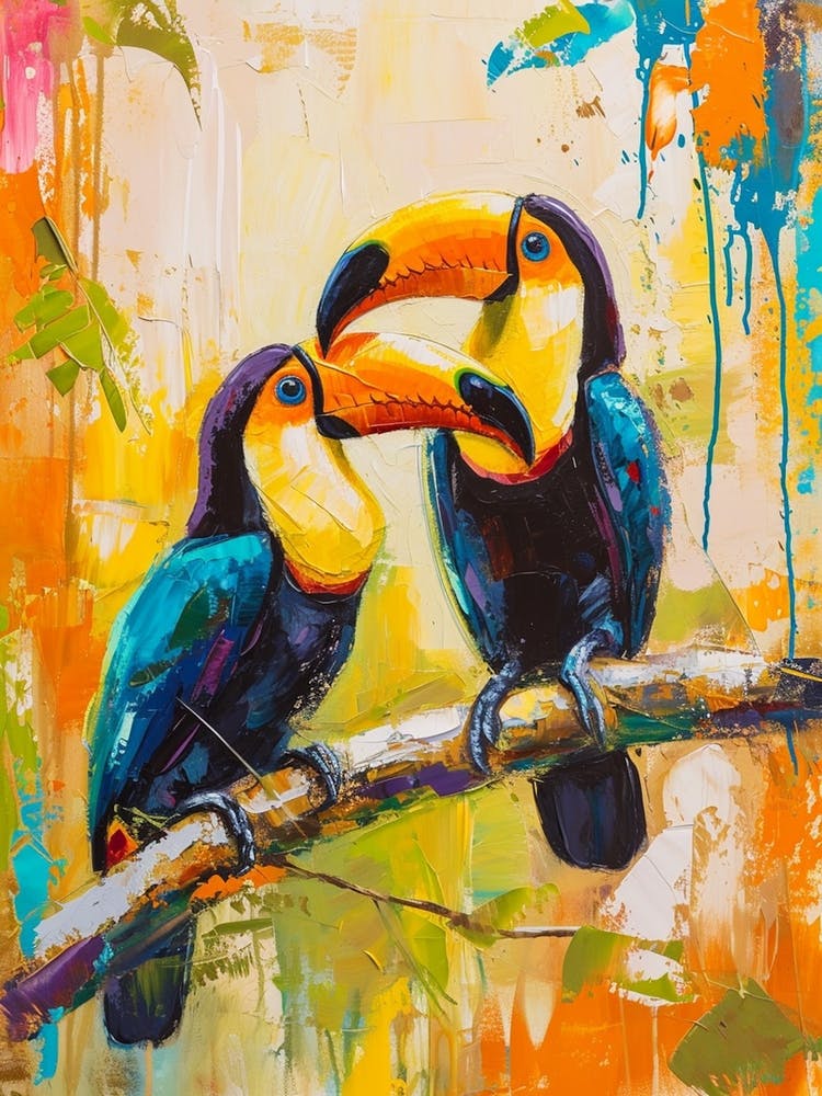 Colourful Toucan Brushstrokes 2