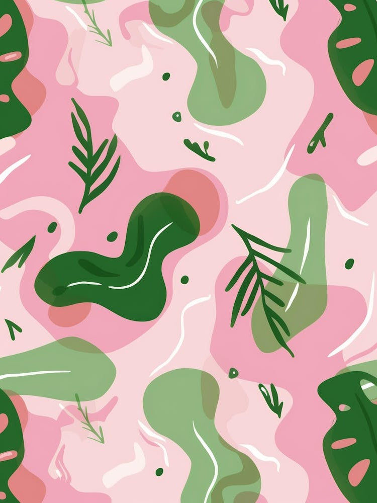 Pink And Green Pattern