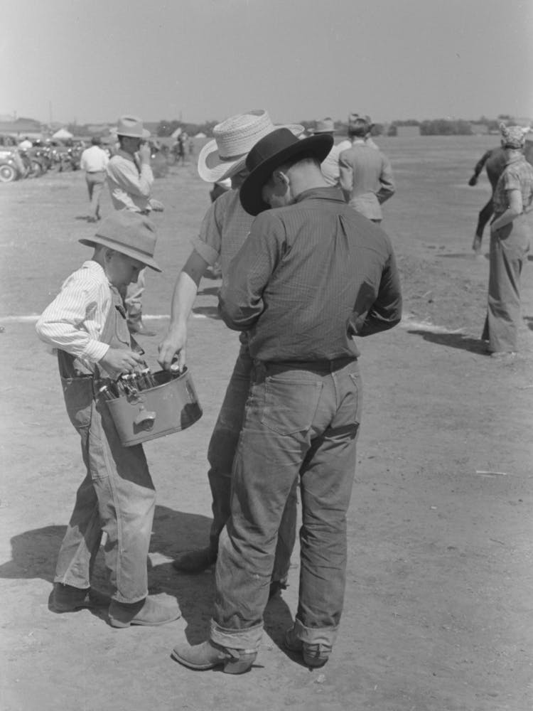 Cowboy Buying A Coca Cola, Polo Match, Abilene, Texas By Russell Lee