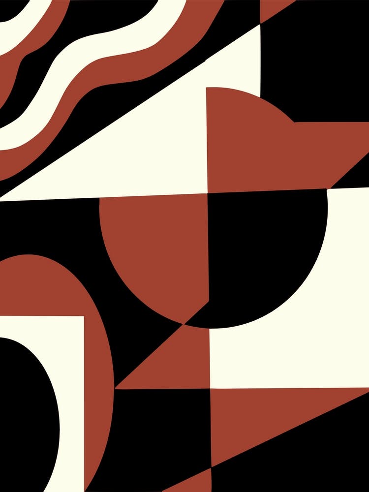 Geometrical Red And Black