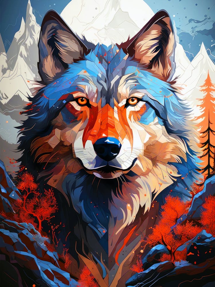 Wolf Painting 1 animal
