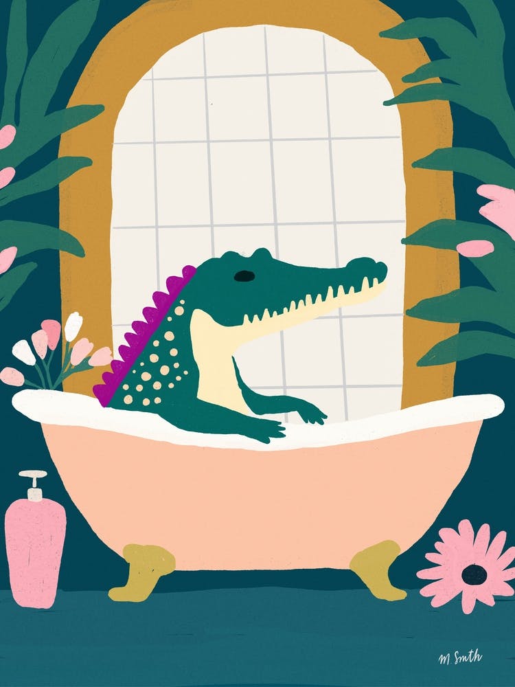 Crocodile in bath