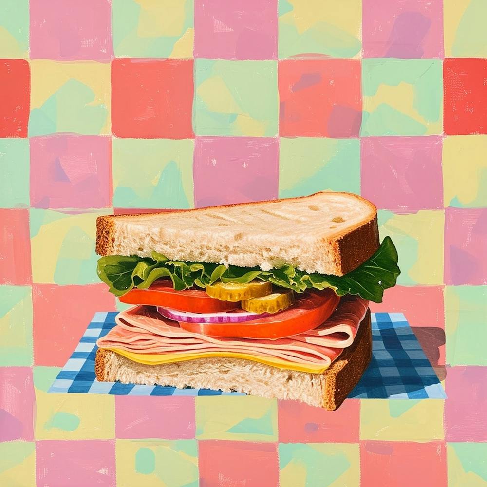 Club Sandwich Pastel Checkerboard 2