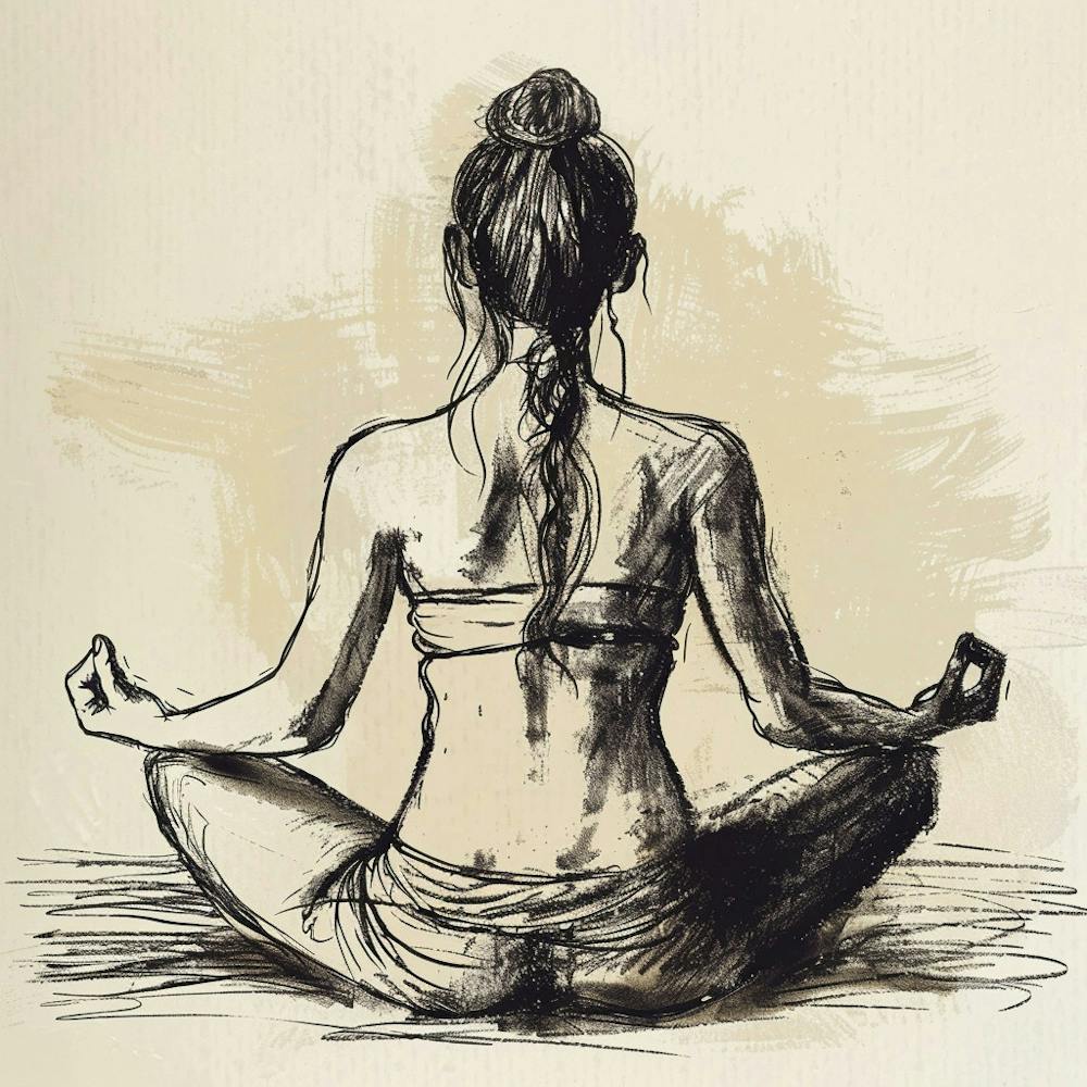 A Yoga Session Hand Drawn Sketch Illustration 1718673649 2