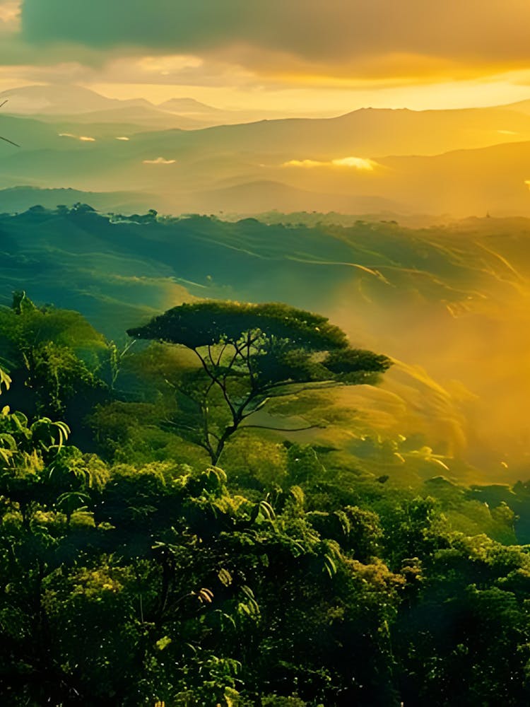 Sunrise In The Rainforest