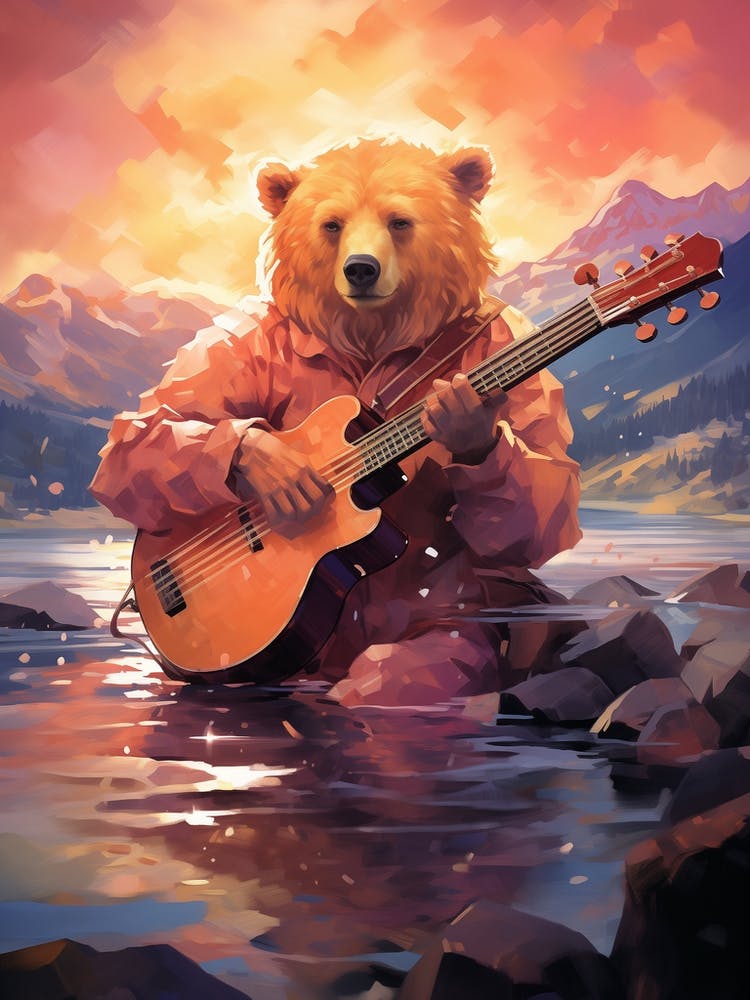 Bear Playing Guitar