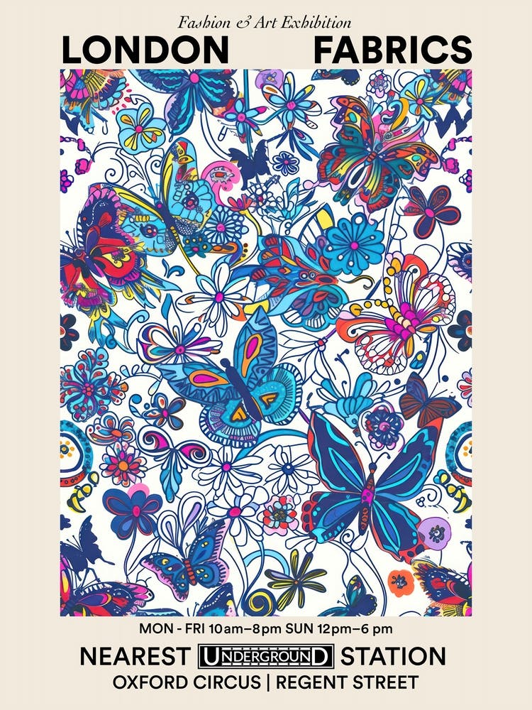 Poster Aster Amaze London Fabrics Floral Pattern 4
