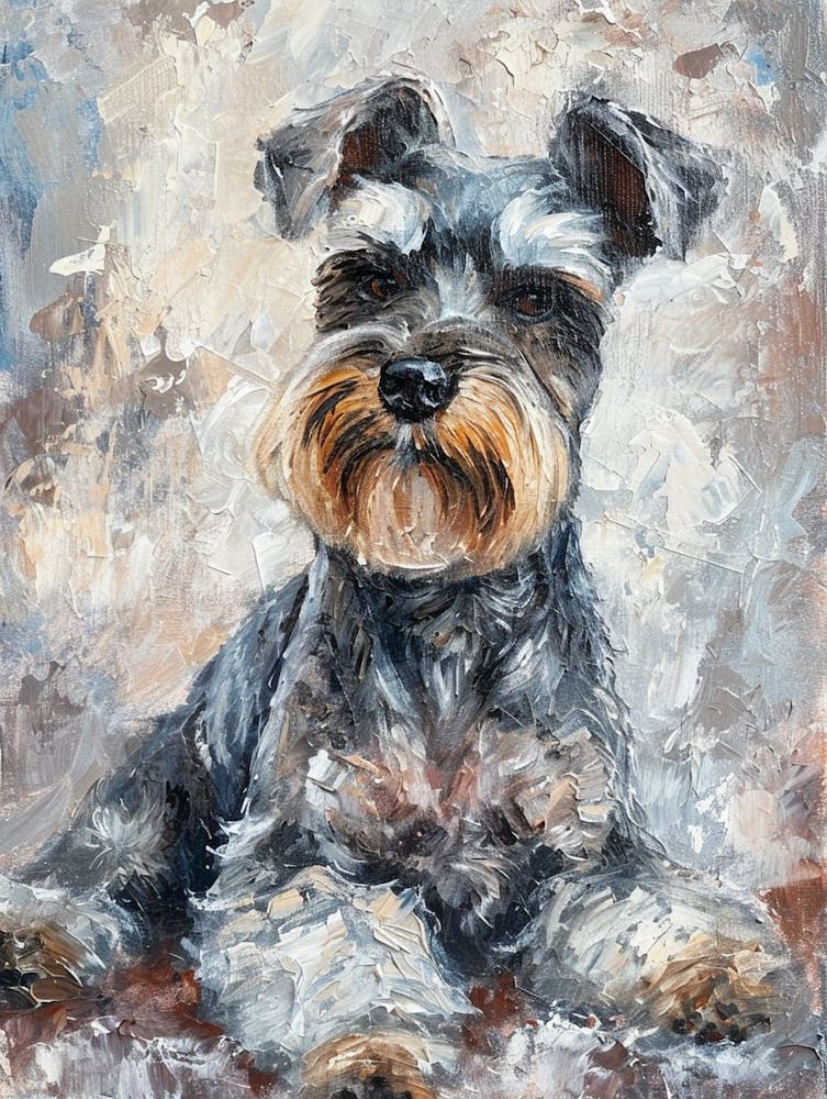 Miniature Schnauzer Acrylic Painting 6