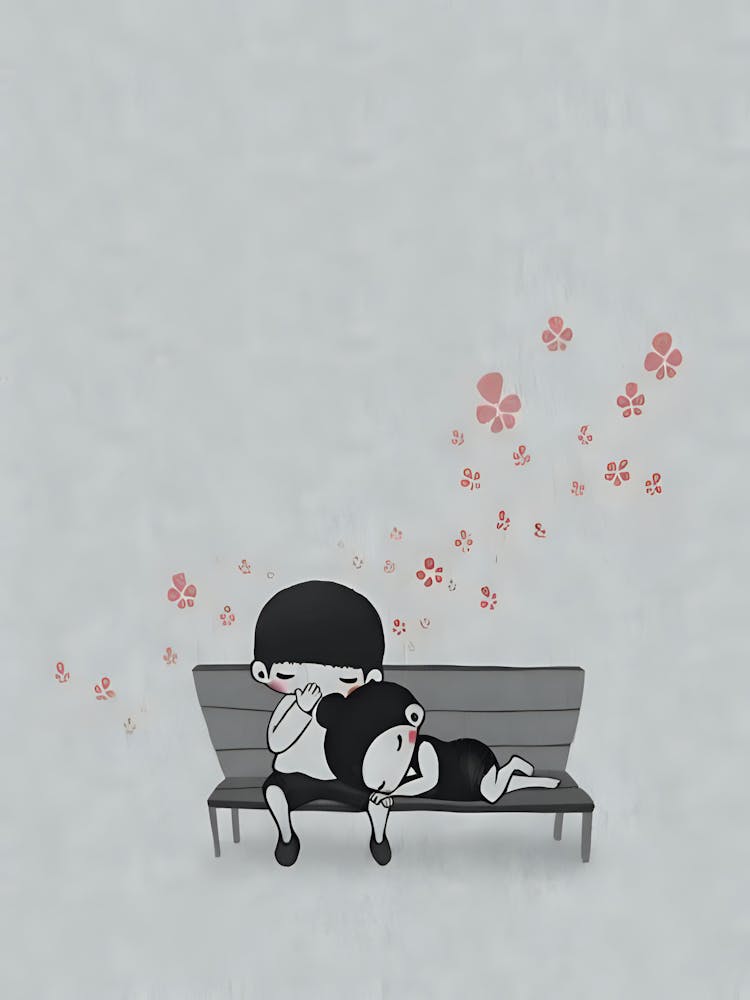 Cute Couple Sitting