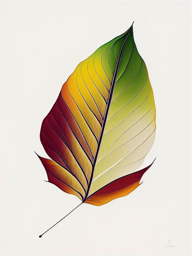 Sycamore Leaf Abstract 5