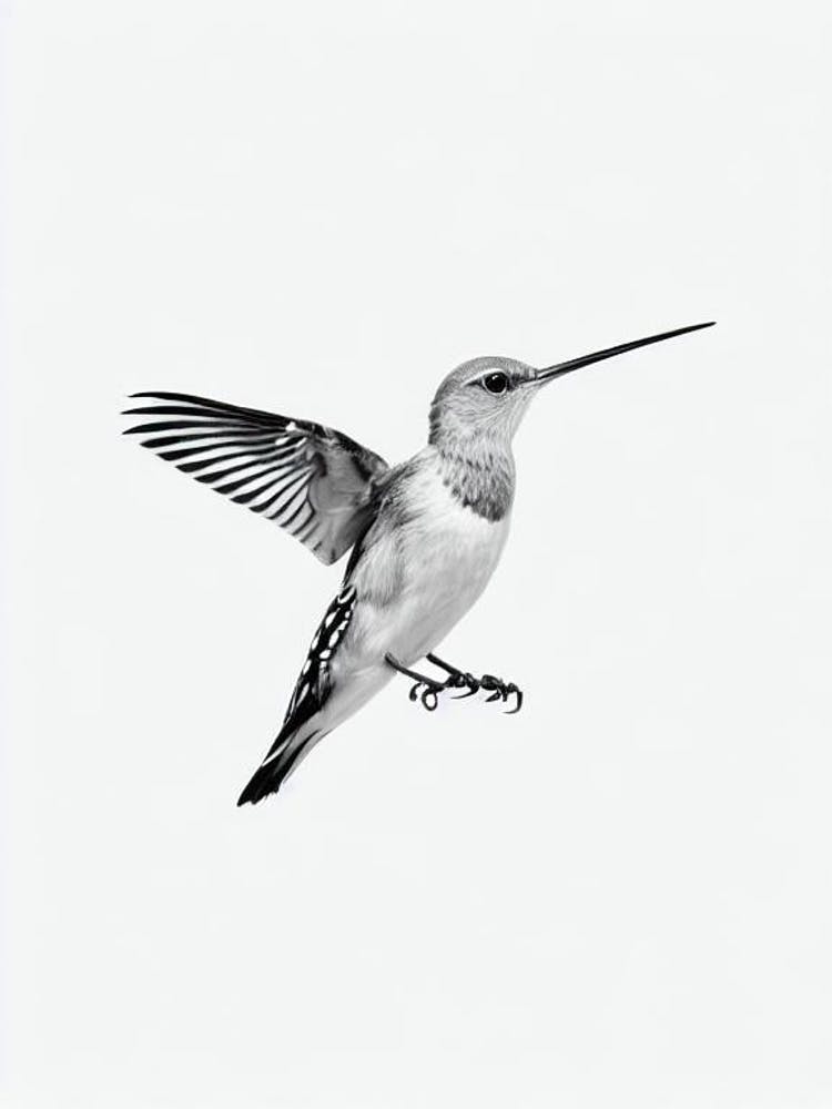 Hoopoe B&W Pencil Drawing 3 Bird