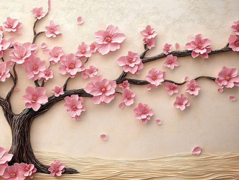 3d Tree with Pink Flowers 1