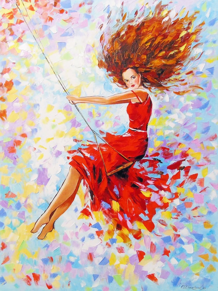 Girl on a swing