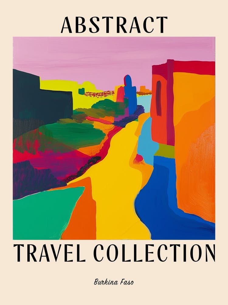 Abstract Travel Collection Poster Burkina Faso 3