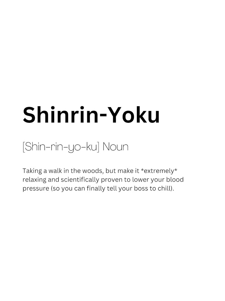Shinrin Yoku Definition Meaning
