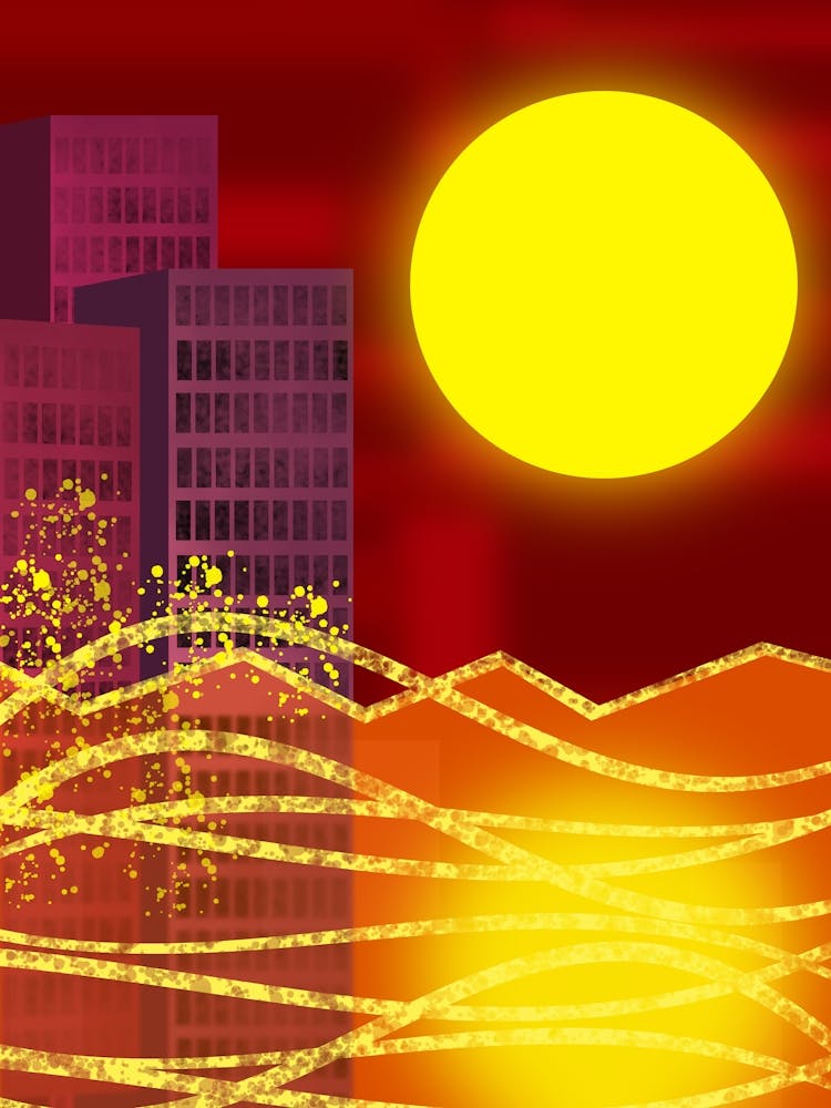 Abstrait Coucher de Soleil 2