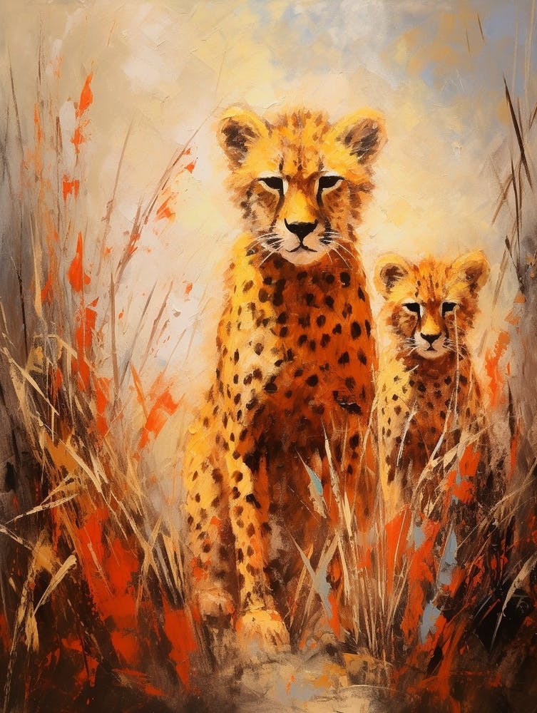 Cheetah Abstract Painting 4
