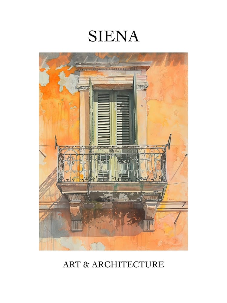 Siena Travel And Architecture Poster 1