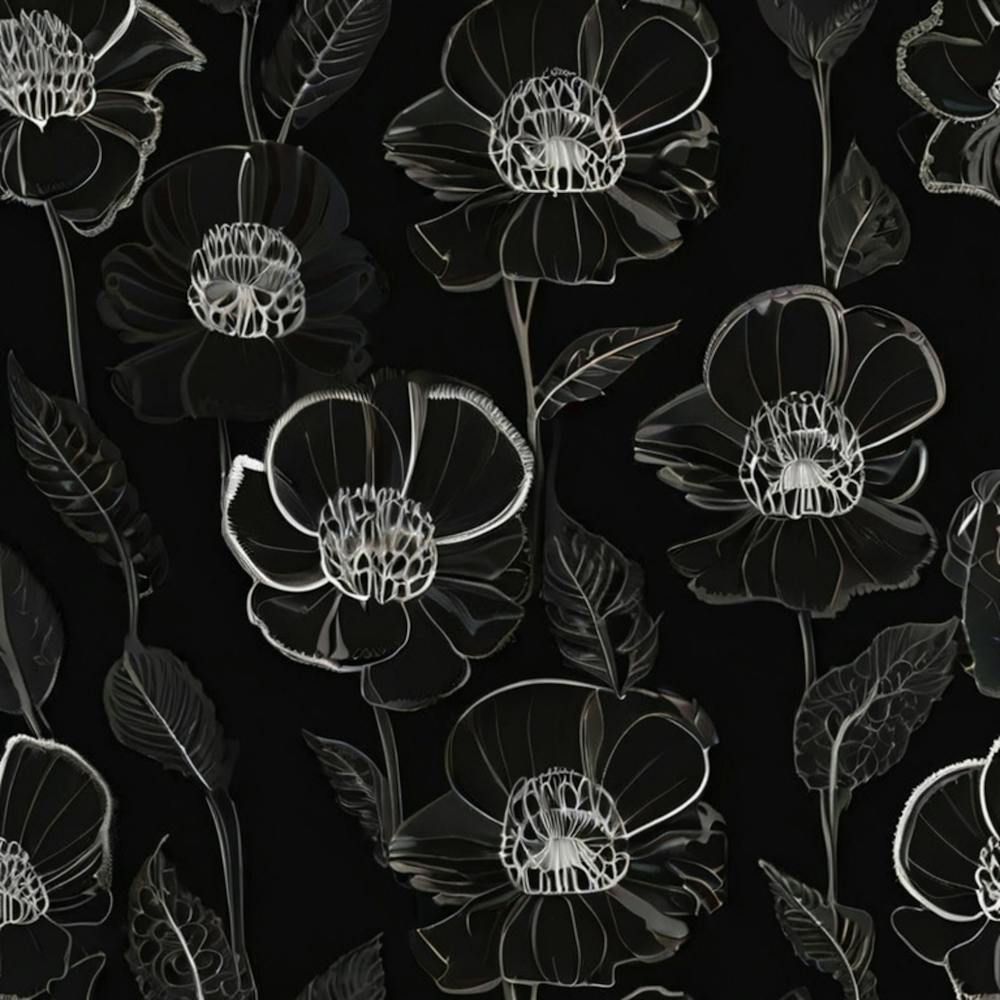 Black And White Flowers 1