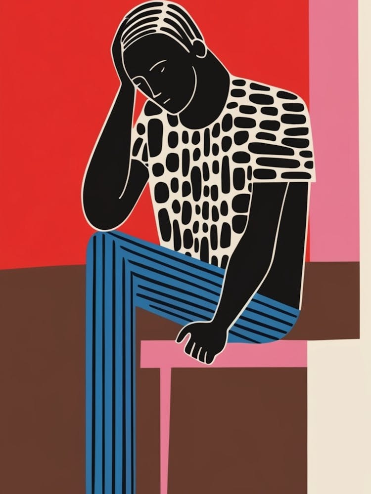 Man Sitting On A Chair