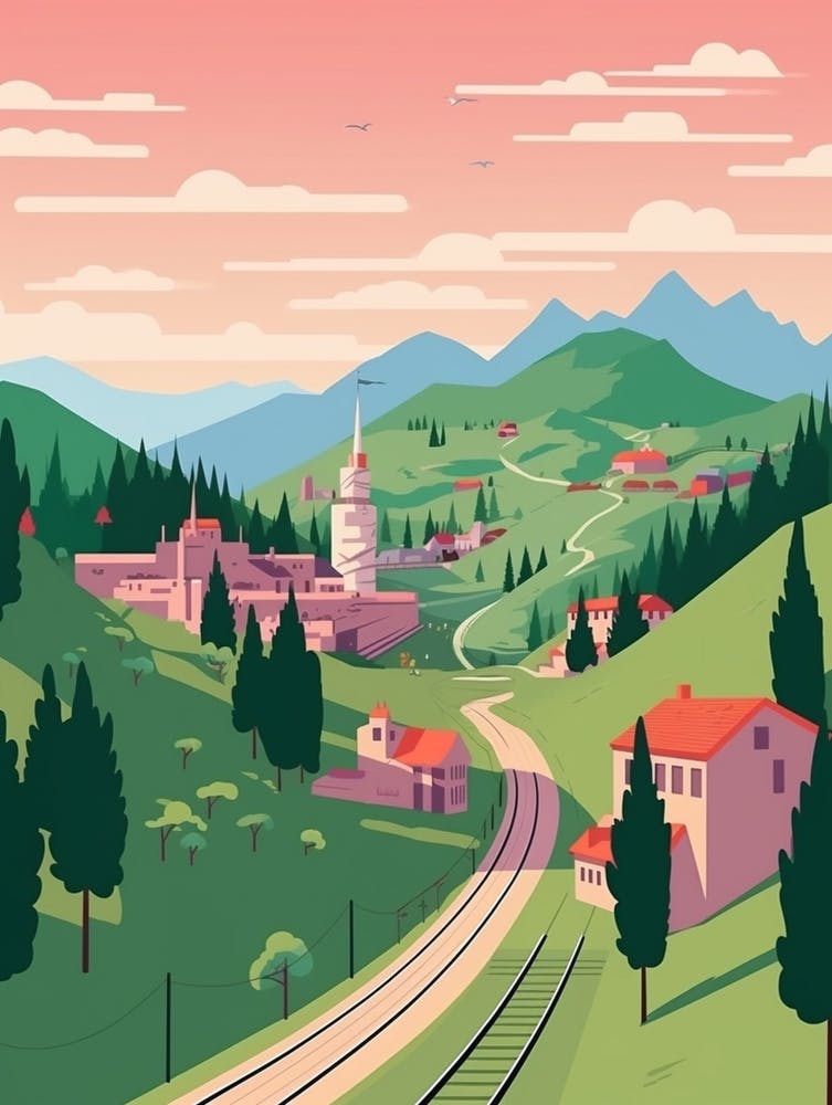 Serbien 2 Reiseillustration