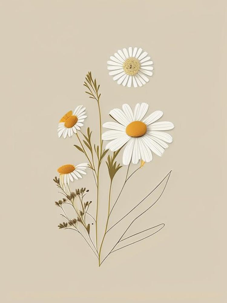 Chamomile Spices And Herbs Retro Minimal 1