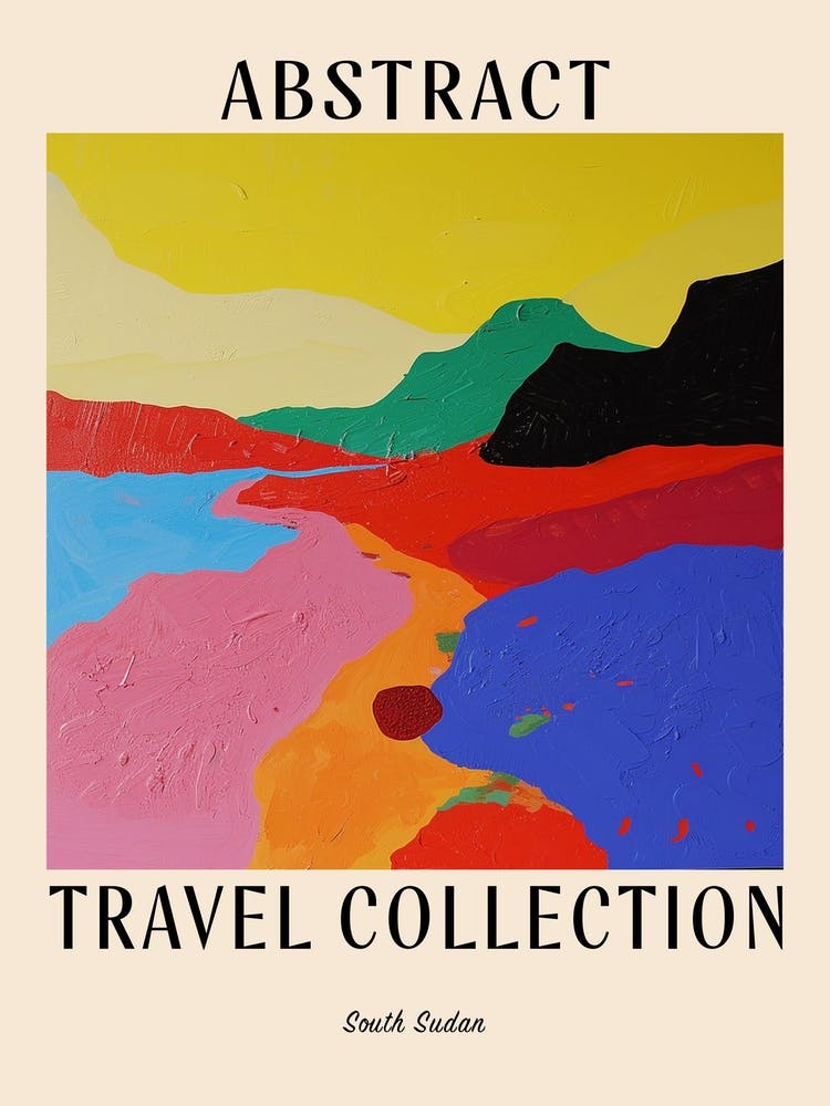 Abstract Travel Collection Poster South Sudan 1