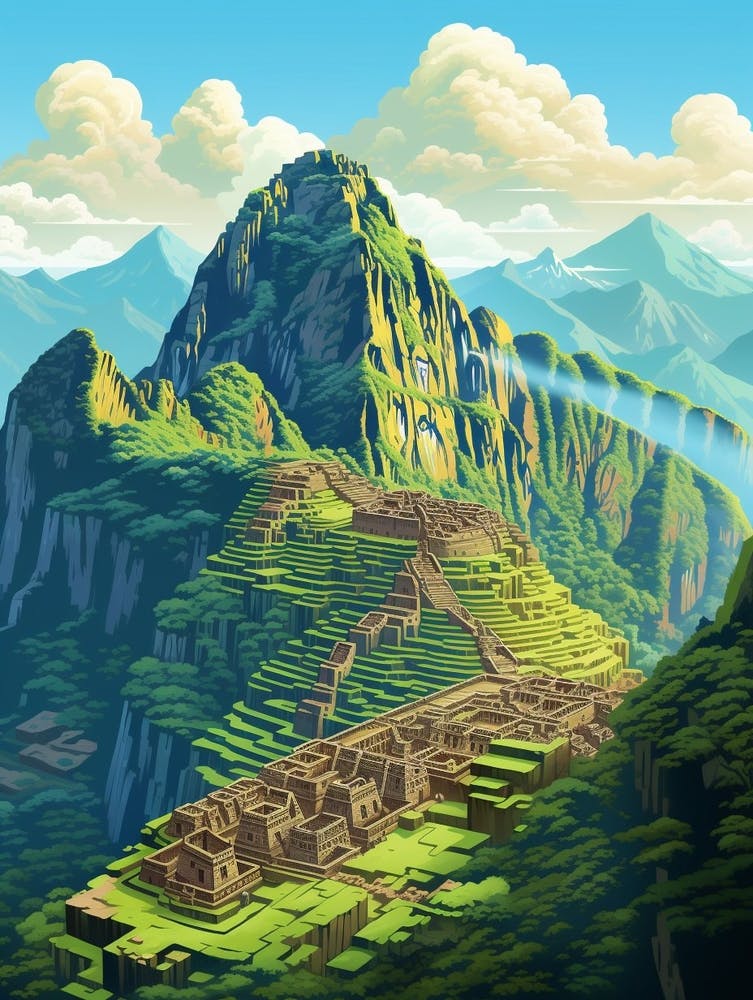 Machu Picchu Pixel Art 3
