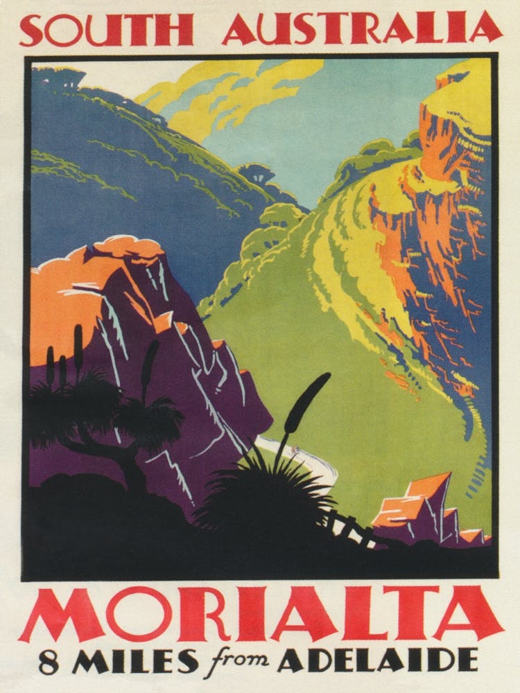Morialta, South Australia Vintage-Reiseplakat