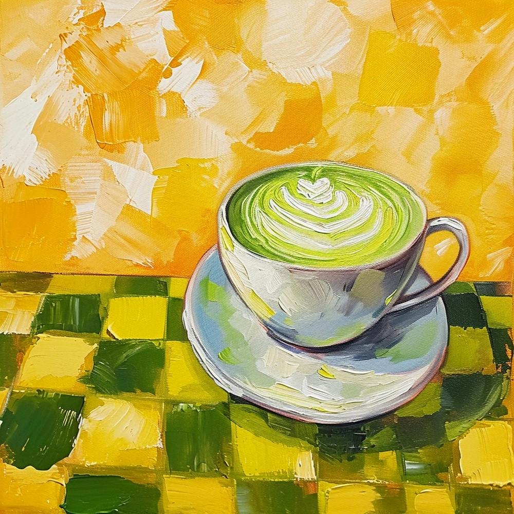 Matcha Latte Yellow Checkerboard 3