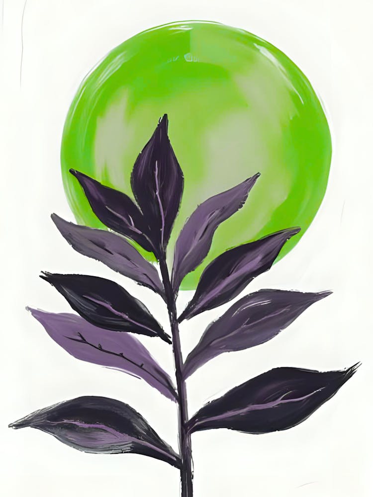 Green Leaf minimalist art