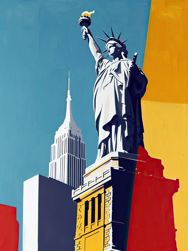 Statue of Liberty In New York City, Minimalism