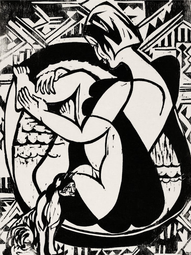 Woman In The Bathtub,  Ernst Ludwig Kirchner