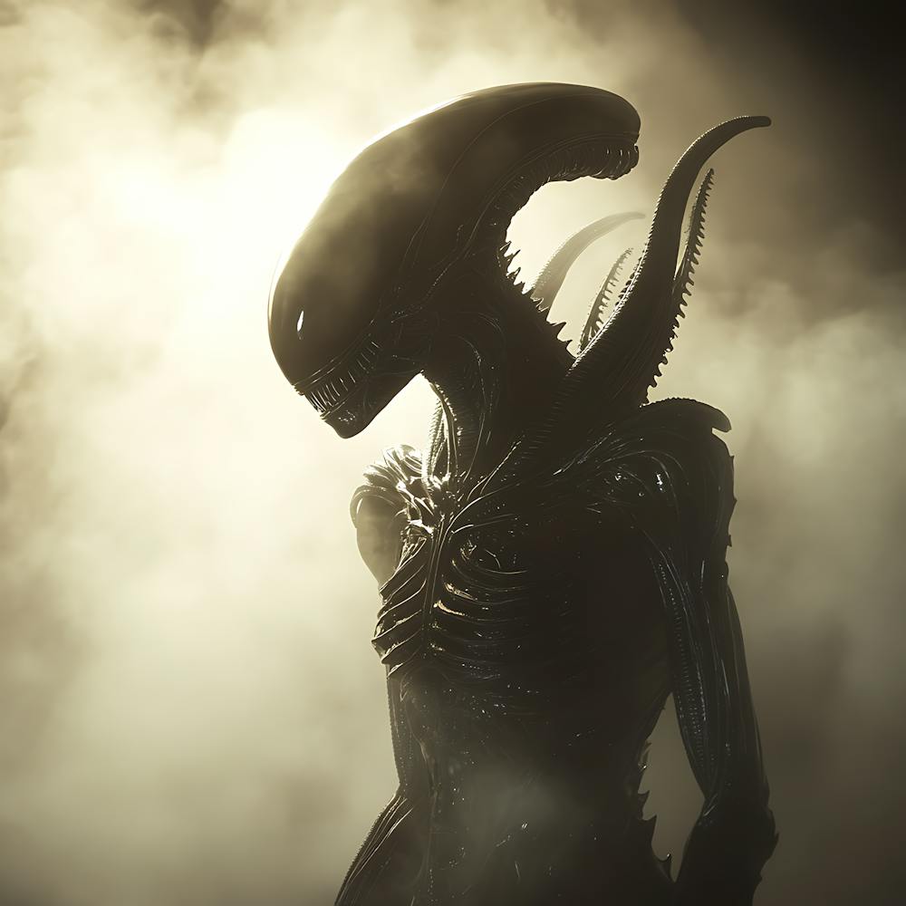 Alien Emerging From Shadows 2