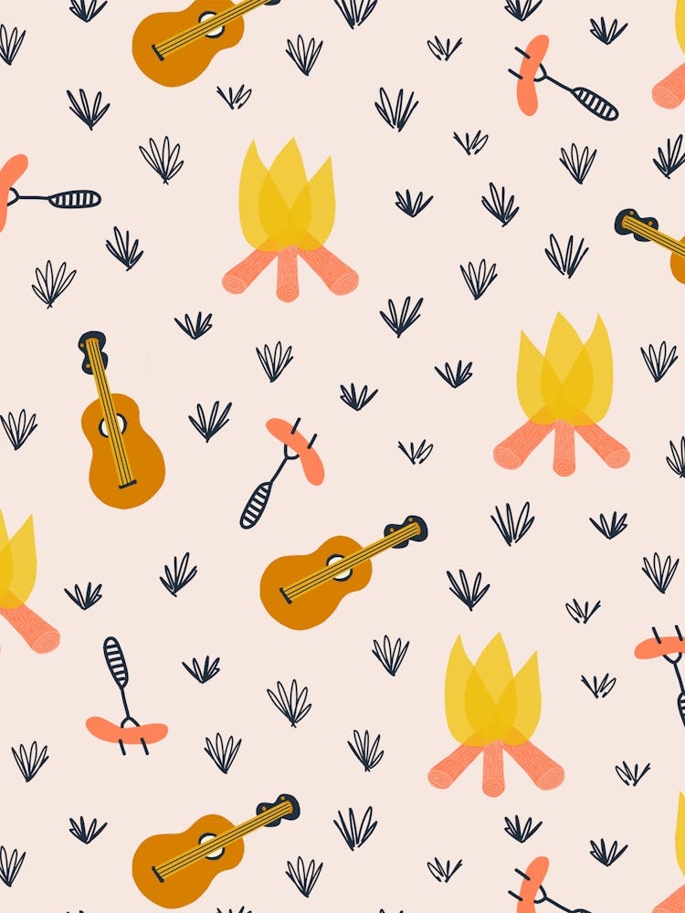Fireside Songs - Scattered Bonfires, Guitars, and Hot Dogs
