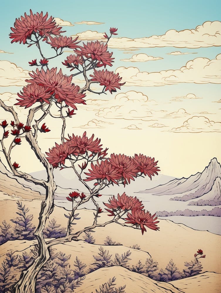 Omurasaki Japanese Aster 1 Vintage Japanische Botanik