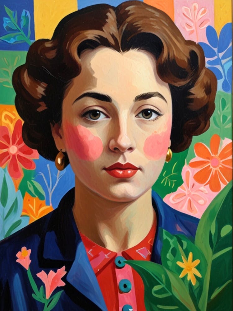 Woman With Flowers 8