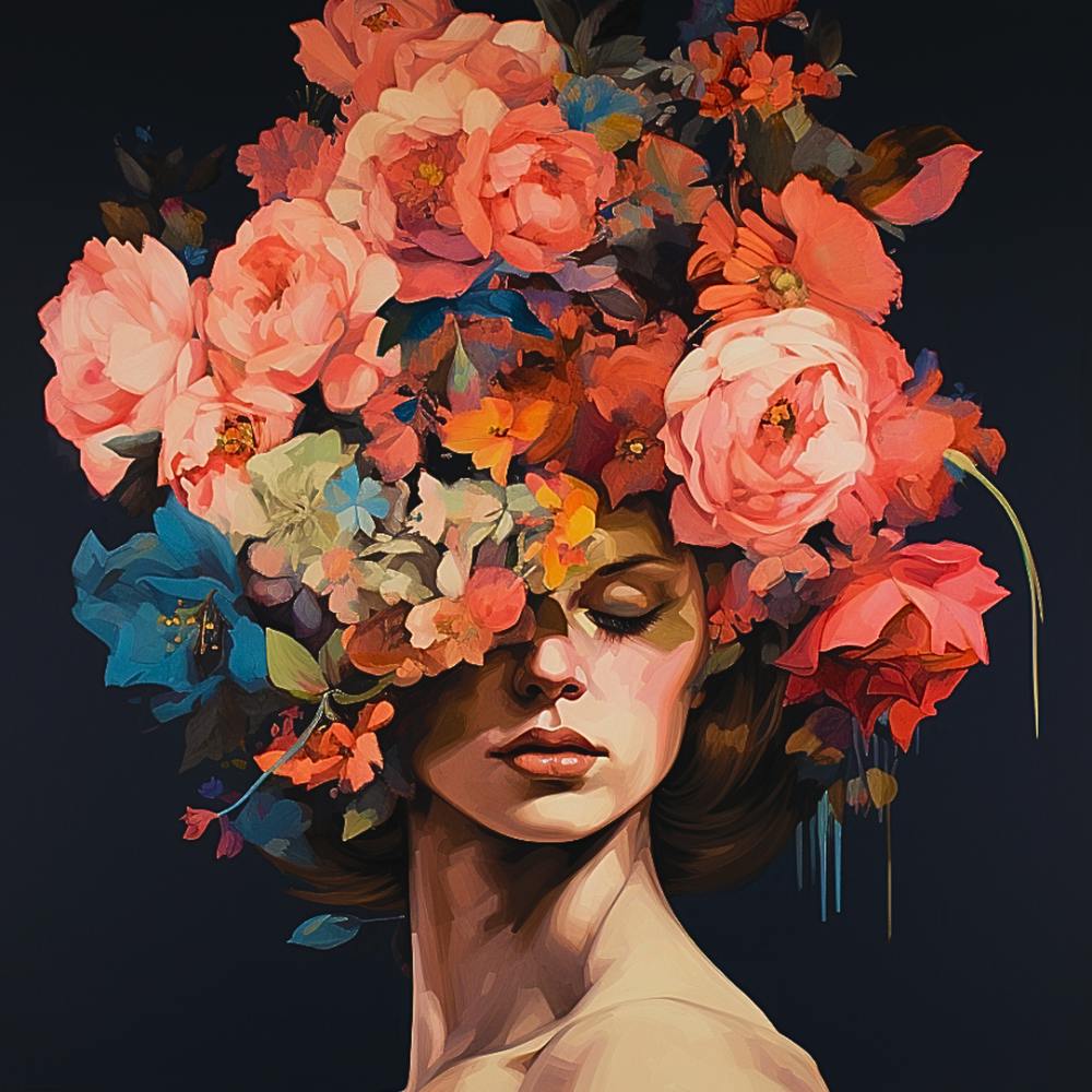 Woman With Flowers 3