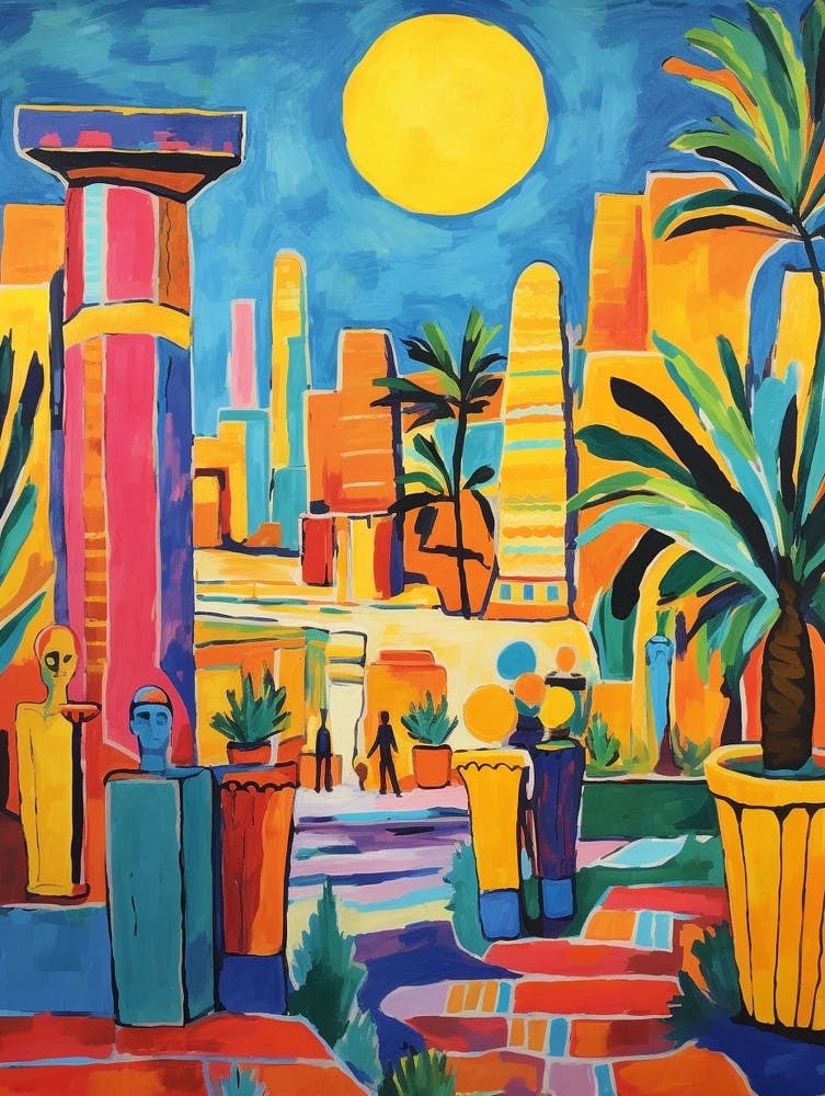 Luxor Egypt 4 Fauvist Painting