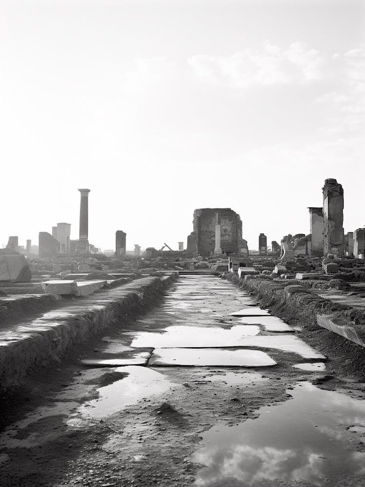 Ostia, Italy, Black And White Photography 1