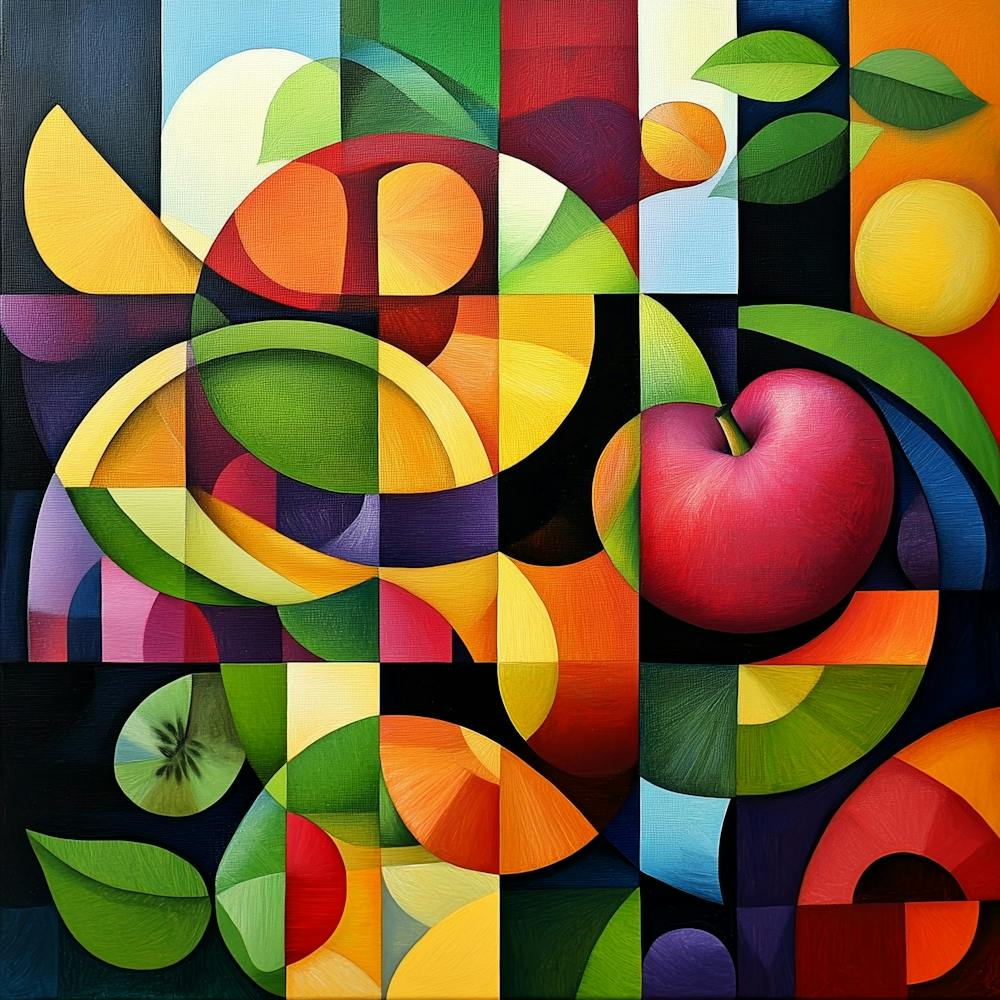 Abstract Fruit Painting Art 1