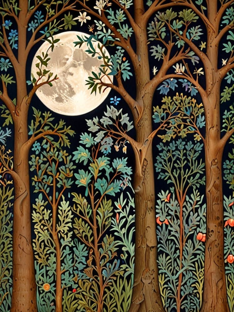 William Morris Moonlight In The Woods 76